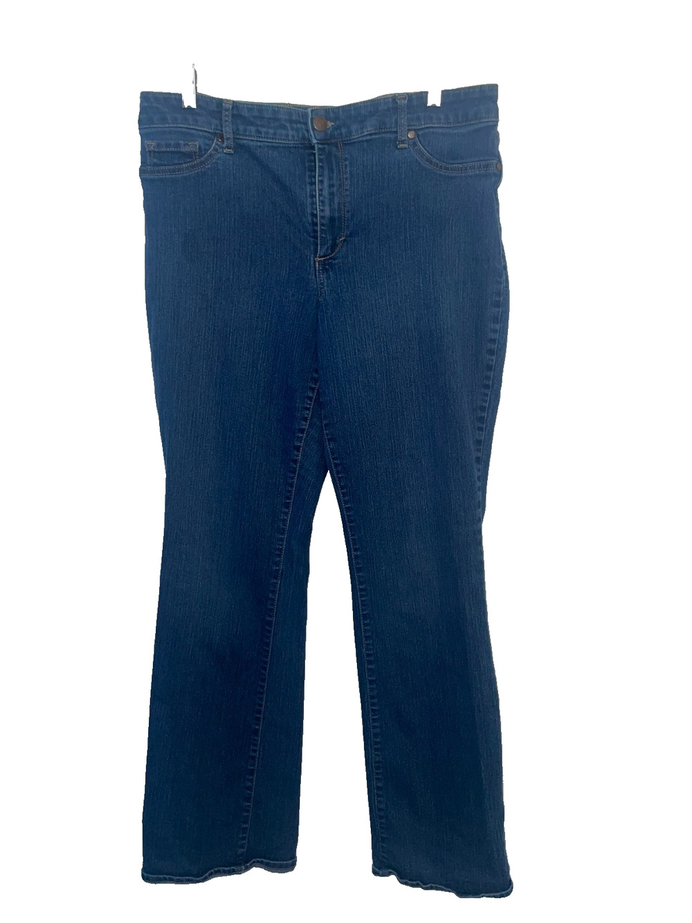 Gloria Vanderbilt Amanda Jeans Women's 14 Average Blue Straight Tapered Stretch